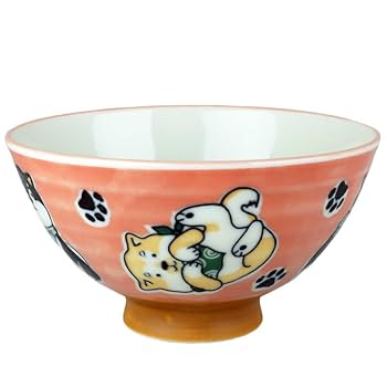 茶道具　犬茶碗 Amazon | 茶碗 柴犬 犬好き 飯椀 飯器/ふろしき豆柴中平茶碗（赤